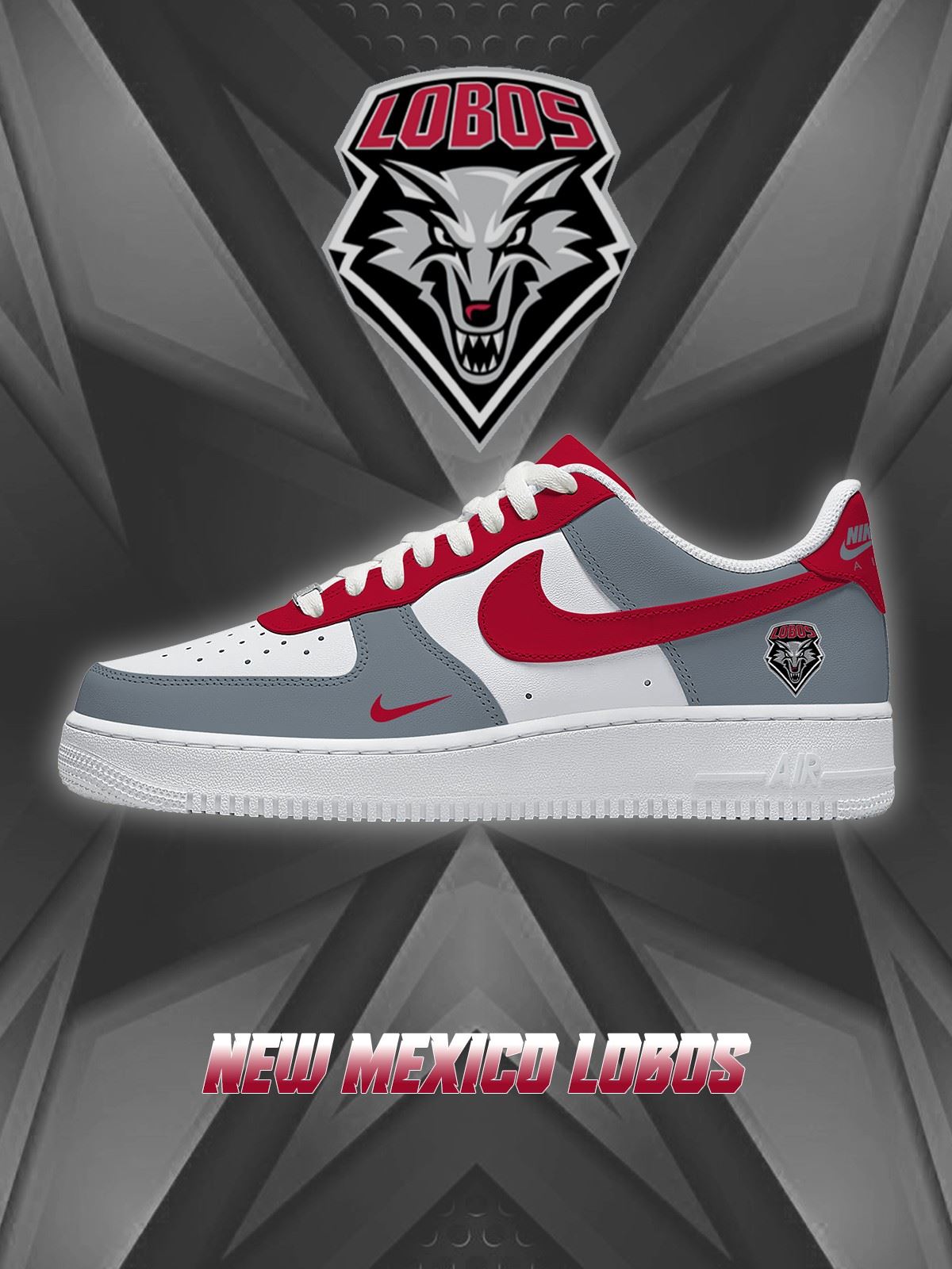 New Mexico College Custom Low-top Sneakers For Fans