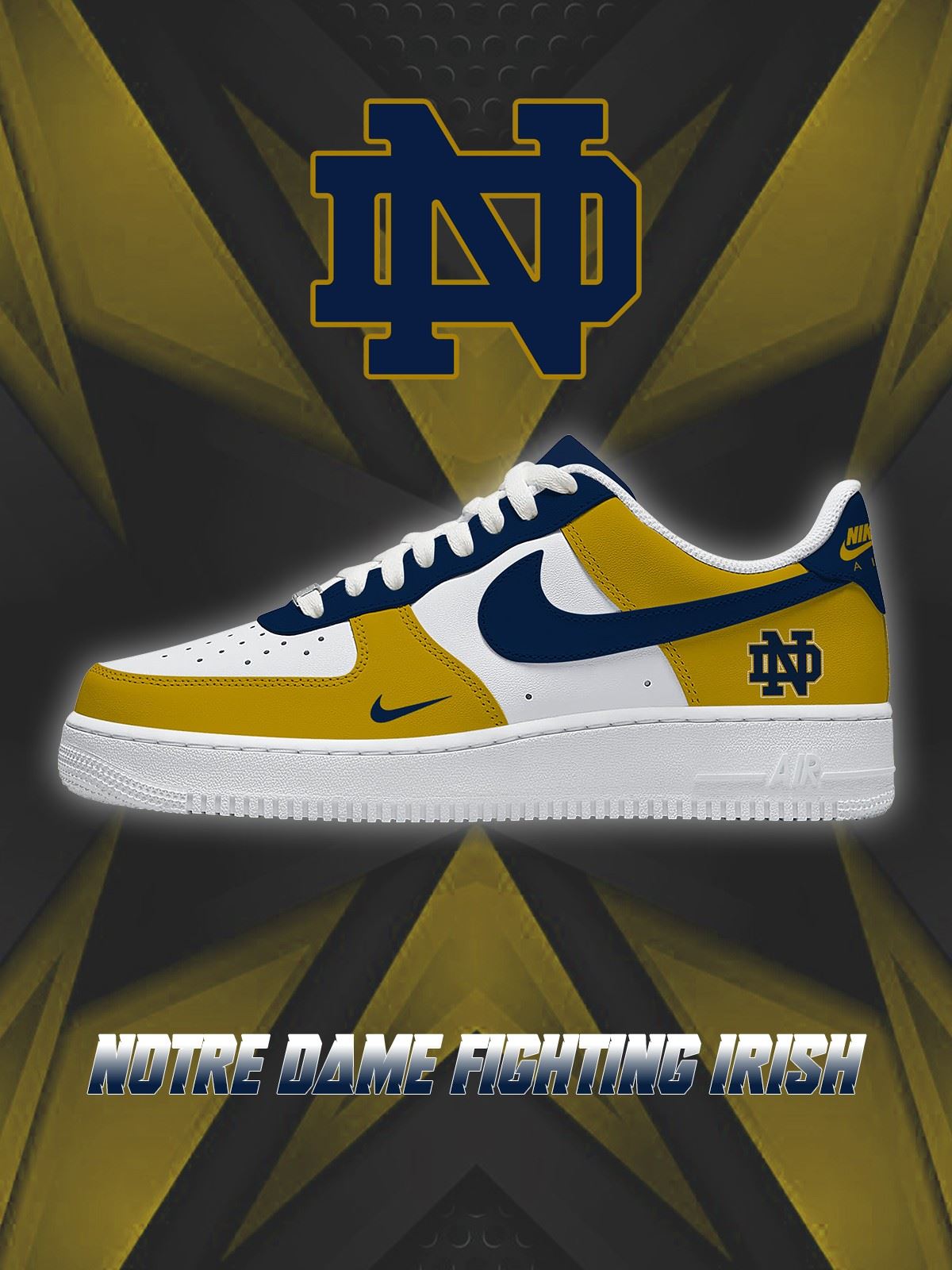 Notre Dame College Custom Low-top Sneakers For Fans