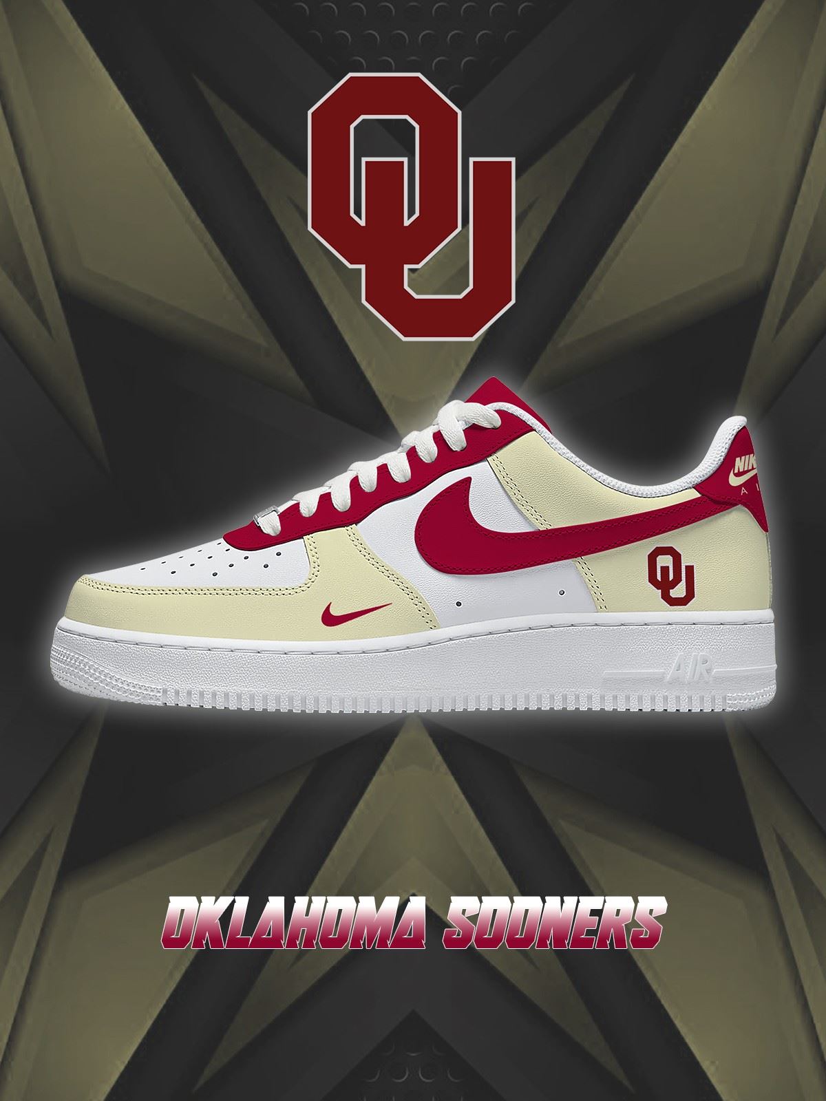 Oklahoma College Custom Low-top Sneakers For Fans
