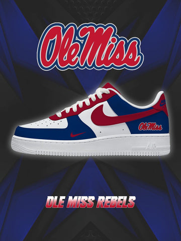 Ole Miss College Custom Low-top Sneakers For Fans