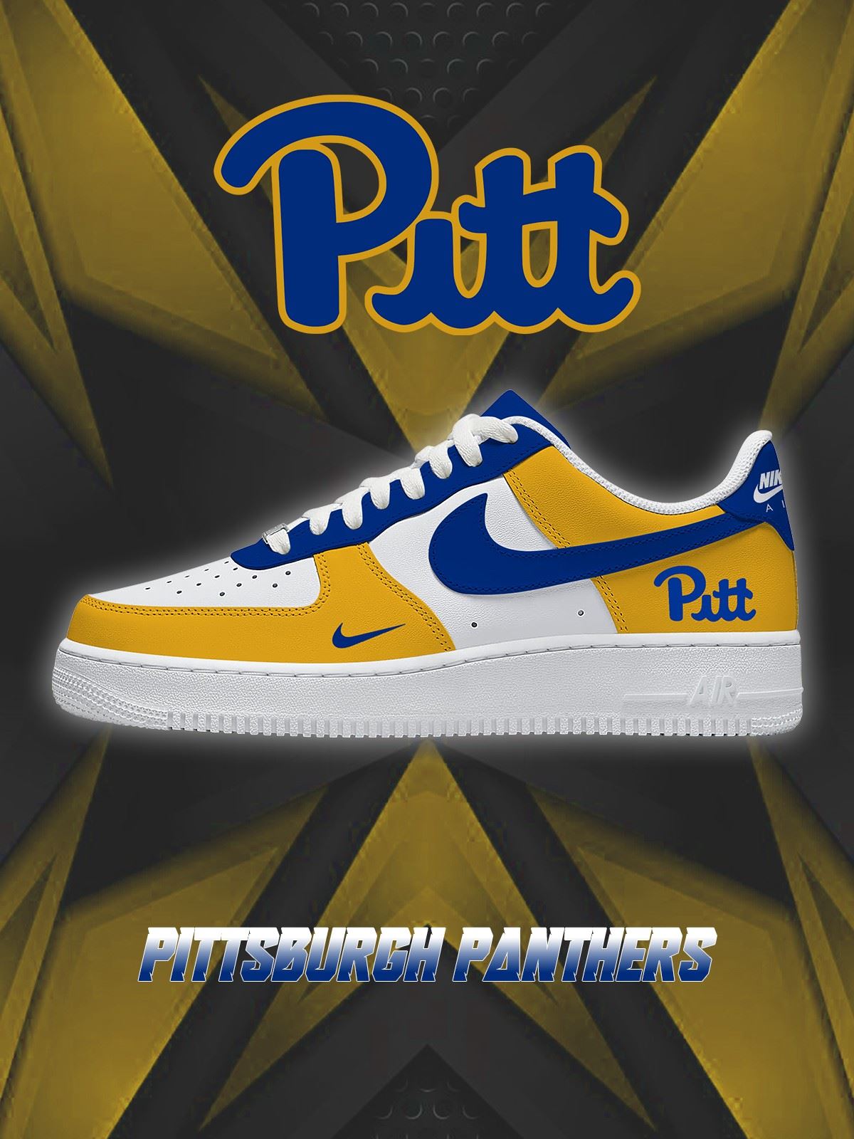 Pittsburgh College Custom Low-top Sneakers For Fans