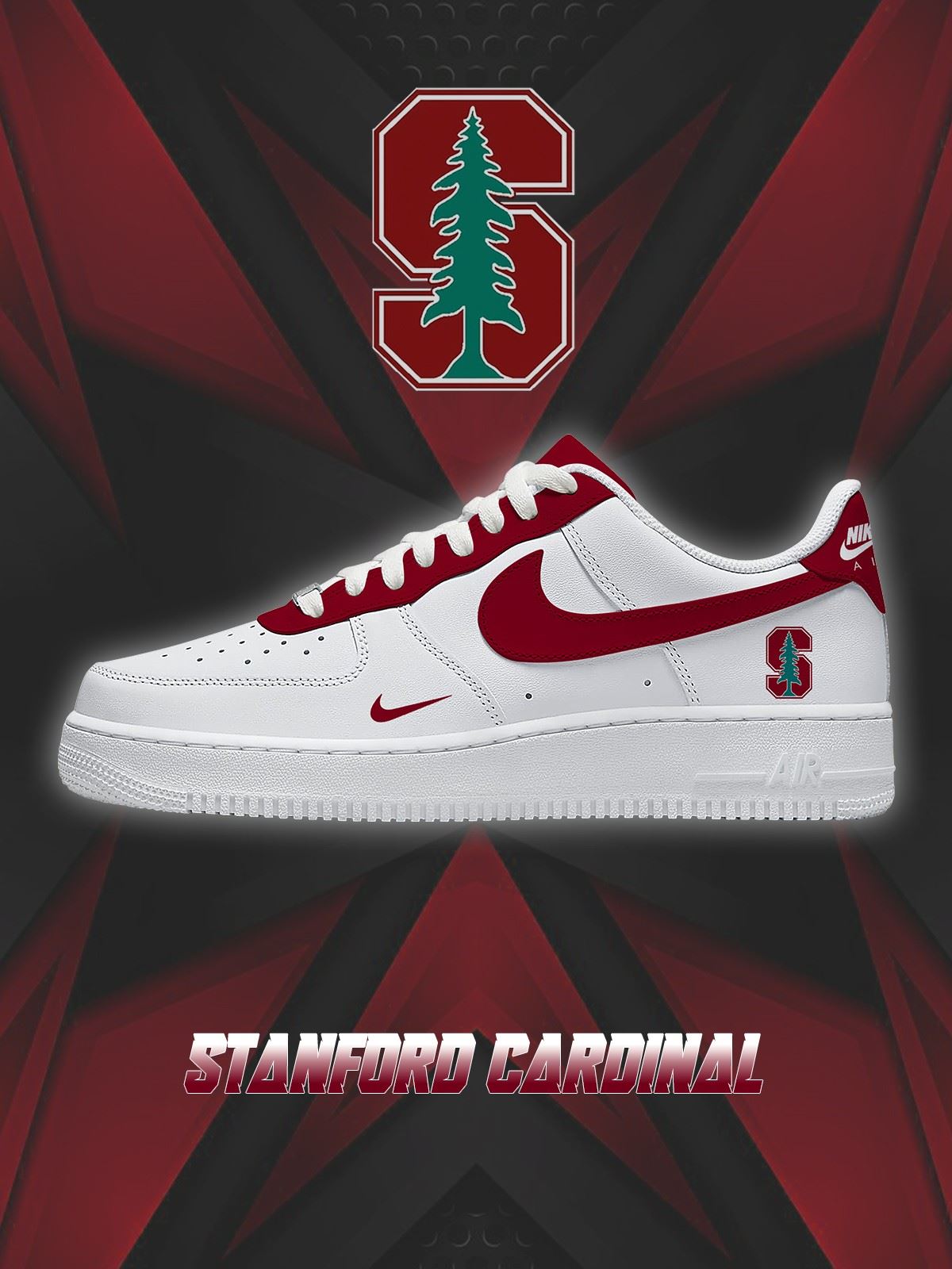 Stanford College Custom Low-top Sneakers For Fans