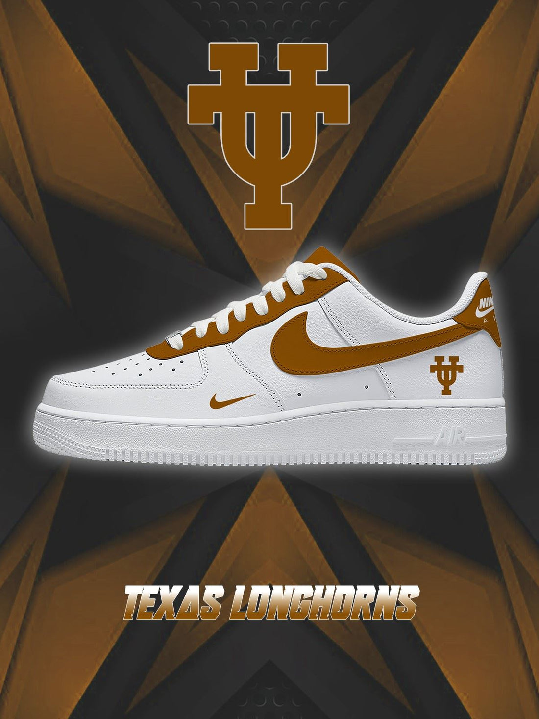 Texas College Custom Low-top Sneakers For Fans-Cuztomshoes