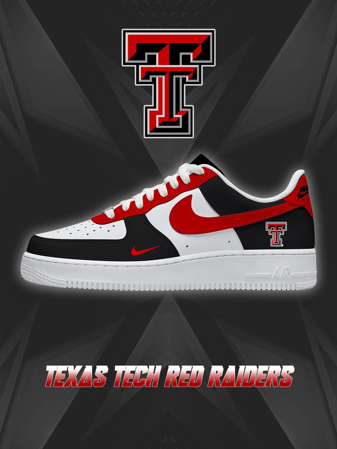 Texas Tech College Custom Low-top Sneakers For Fans-Cuztomshoes