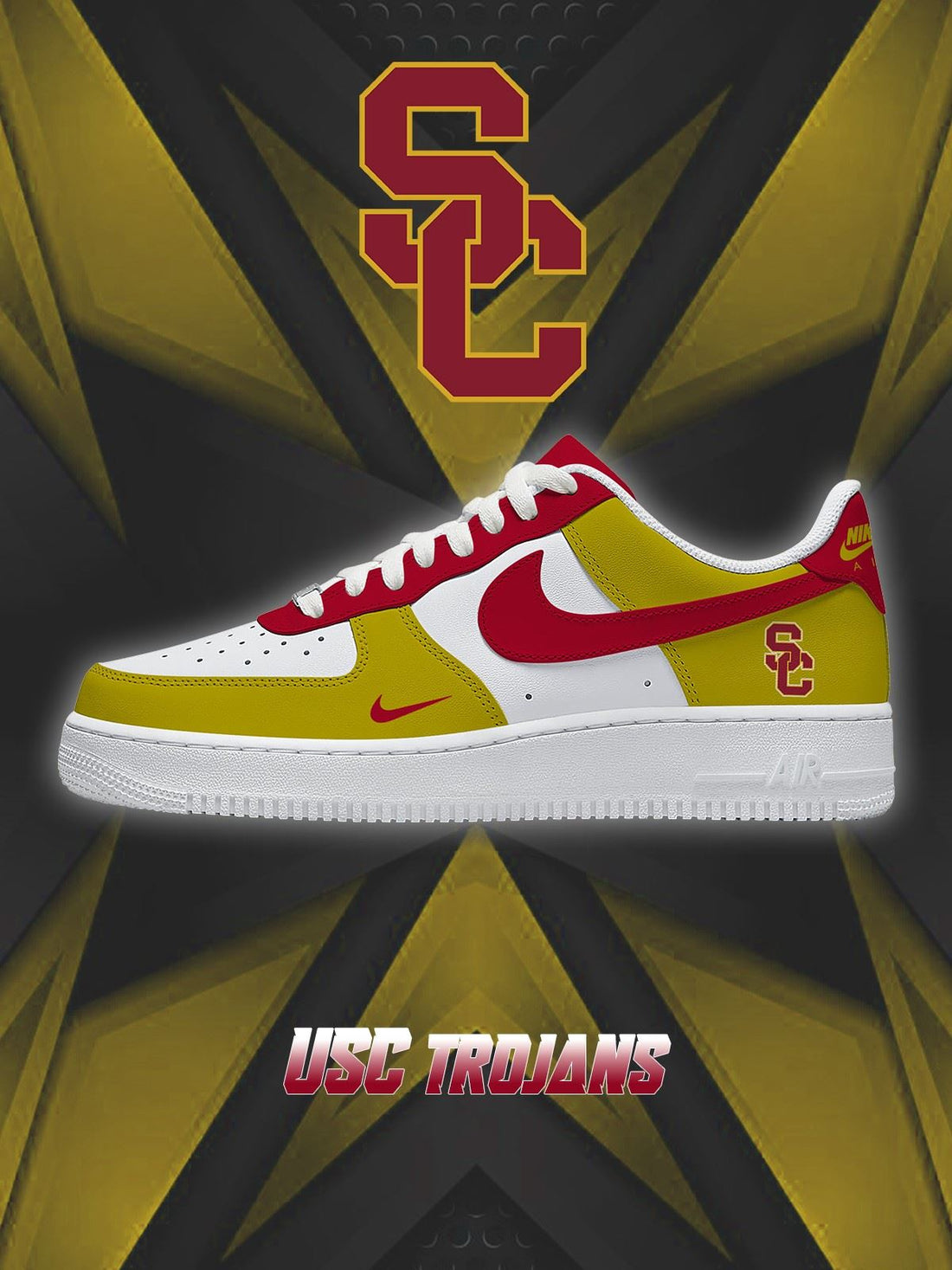 USC College Custom Low-top Sneakers For Fans-Cuztomshoes
