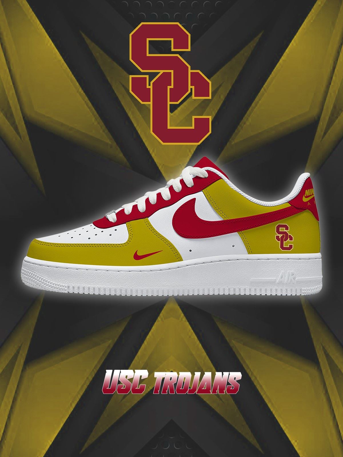 USC College Custom Low-top Sneakers For Fans