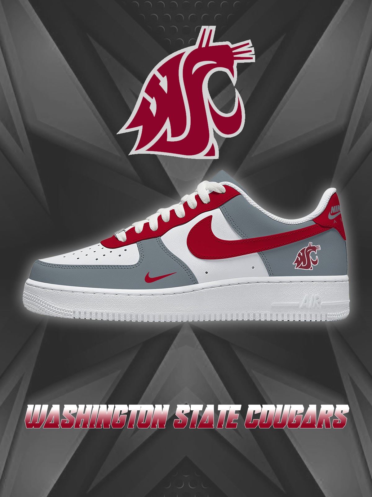 Washington State College Custom Low-top Sneakers For Fans