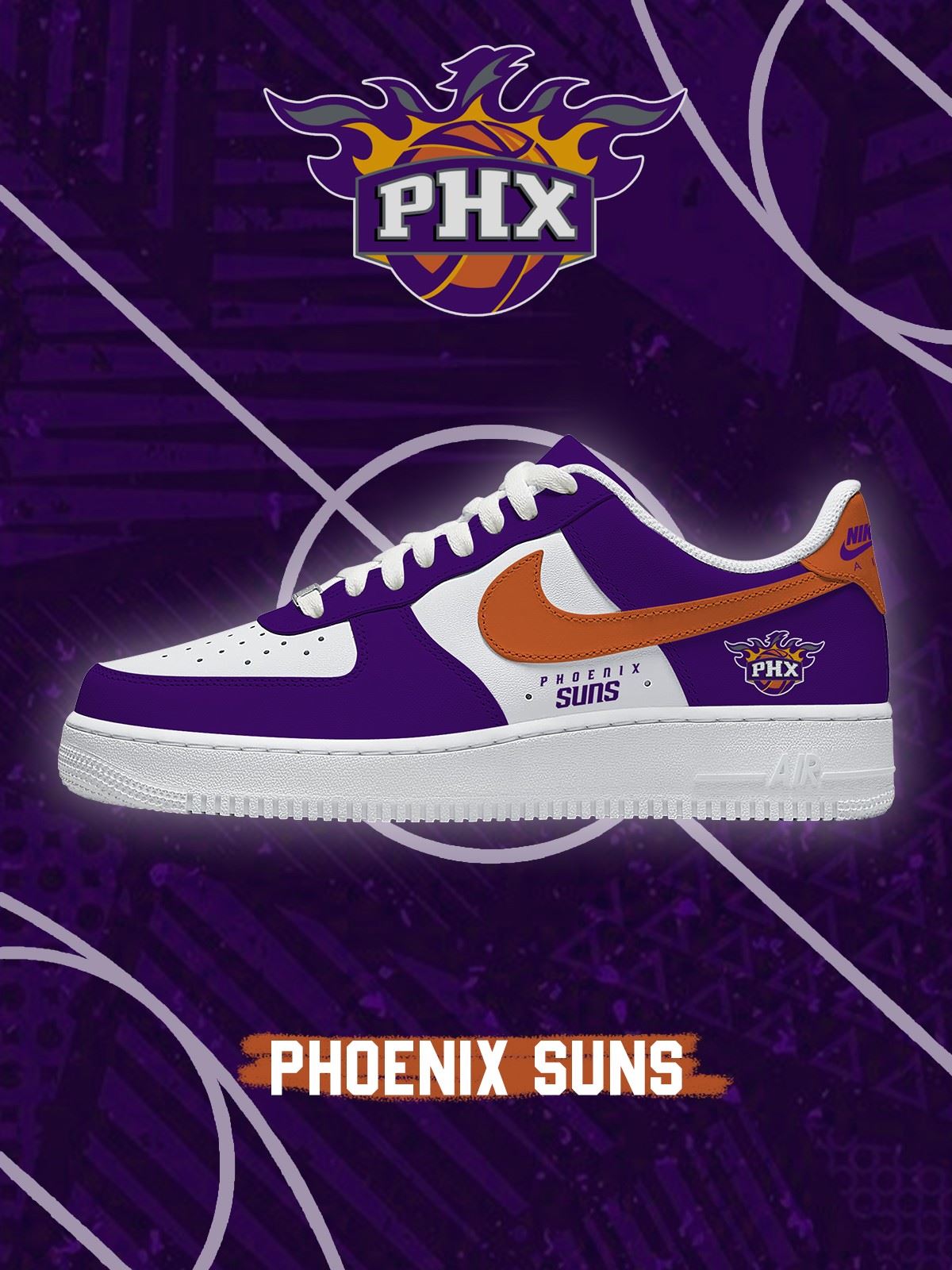 Phoenix Basketball Custom Low-top Sneakers For Fans