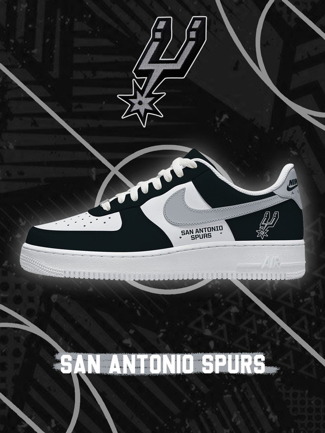 San Antonio Basketball Custom Low-top Sneakers For Fans-Cuztomshoes
