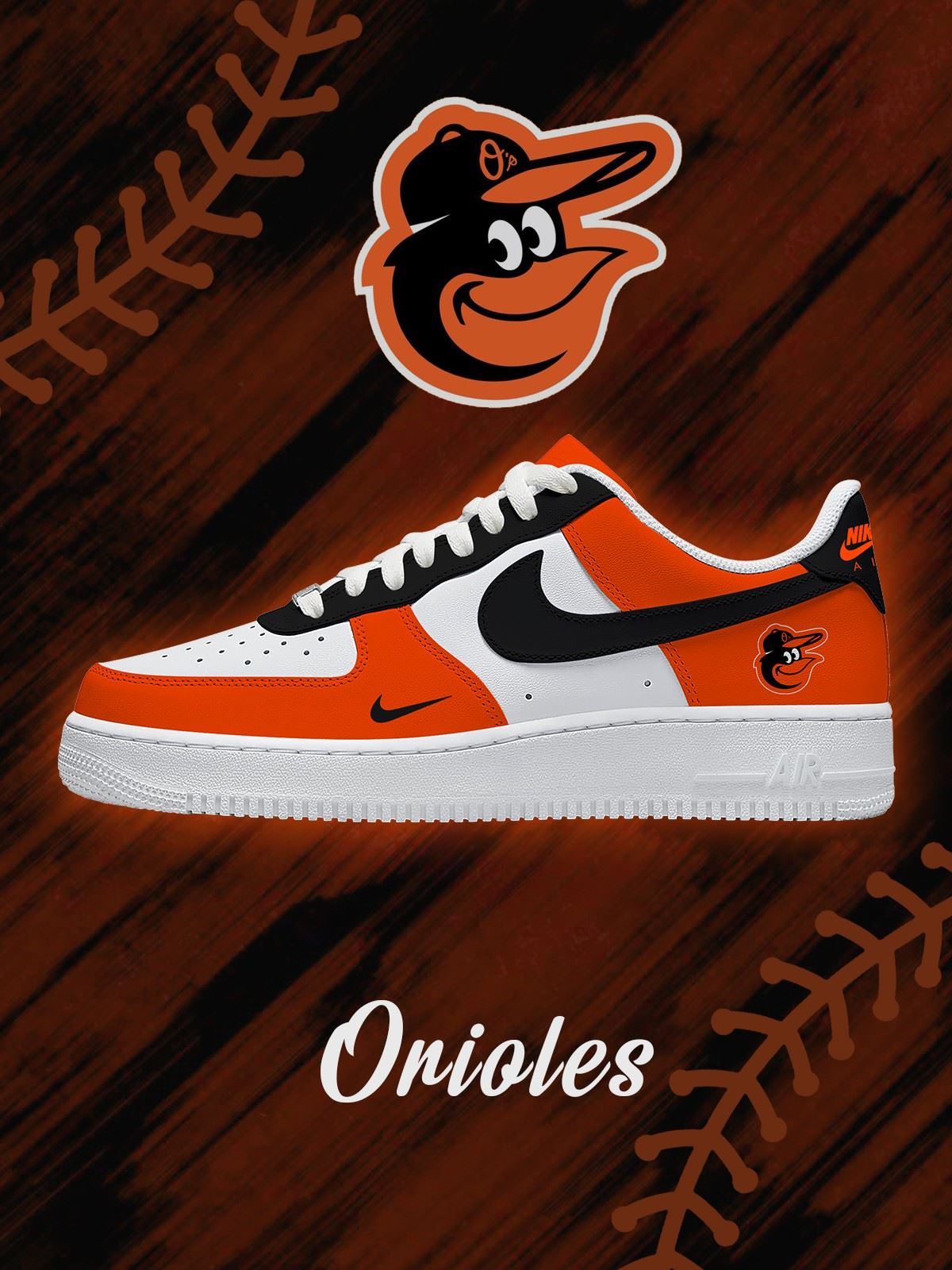 Baltimore Baseball Custom Low-top Sneakers For Fans