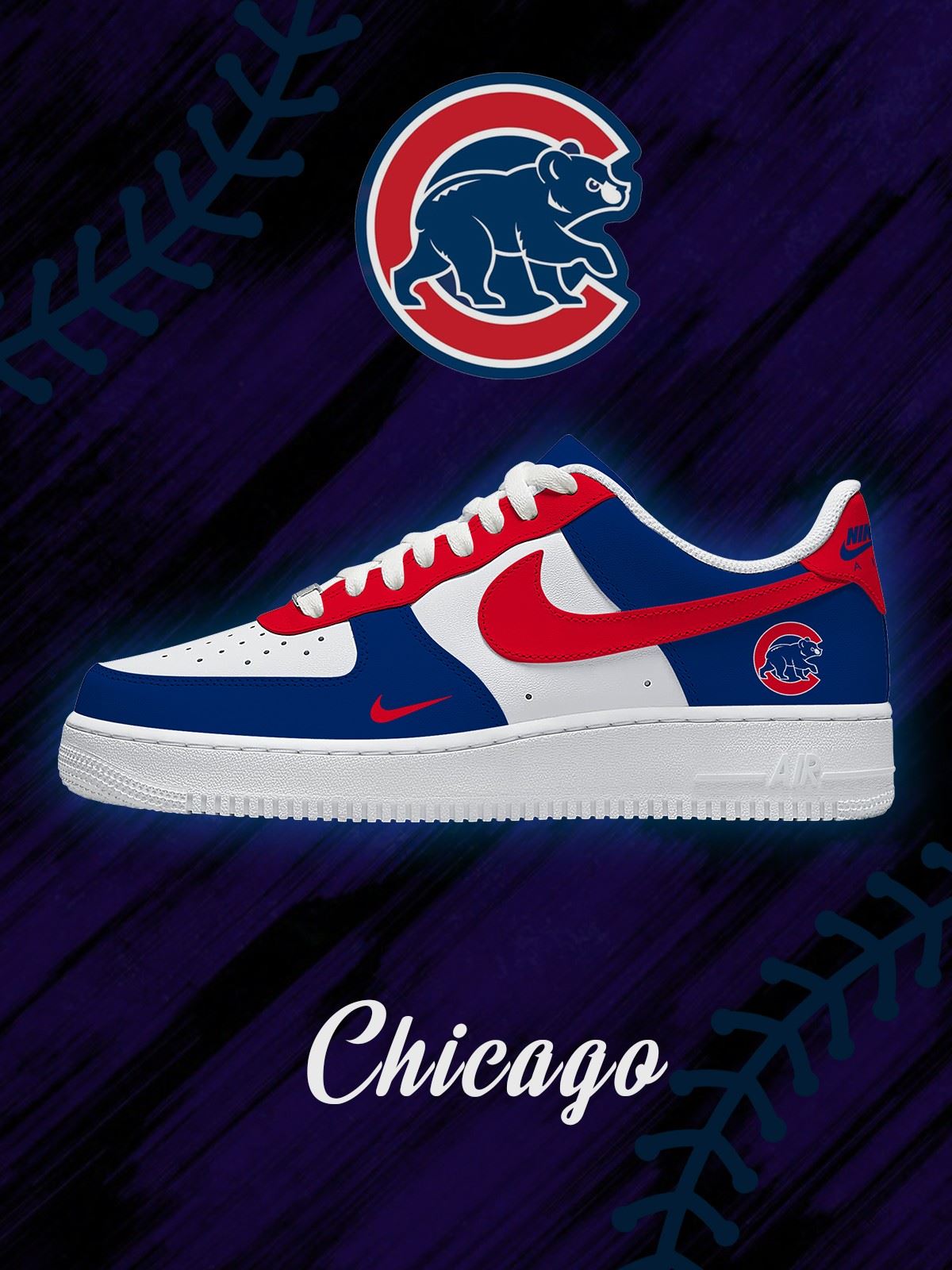 Chicago Baseball Custom Low-top Sneakers For Fans