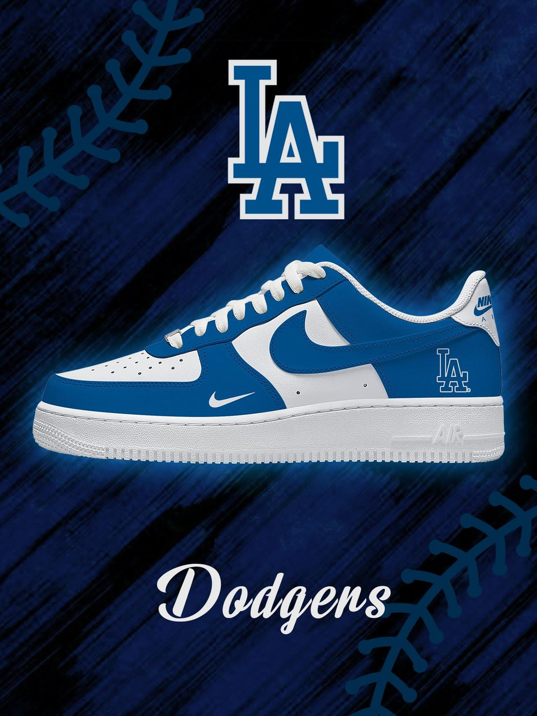 Los Angeles Baseball Custom Low-top Sneakers For Fans-Cuztomshoes