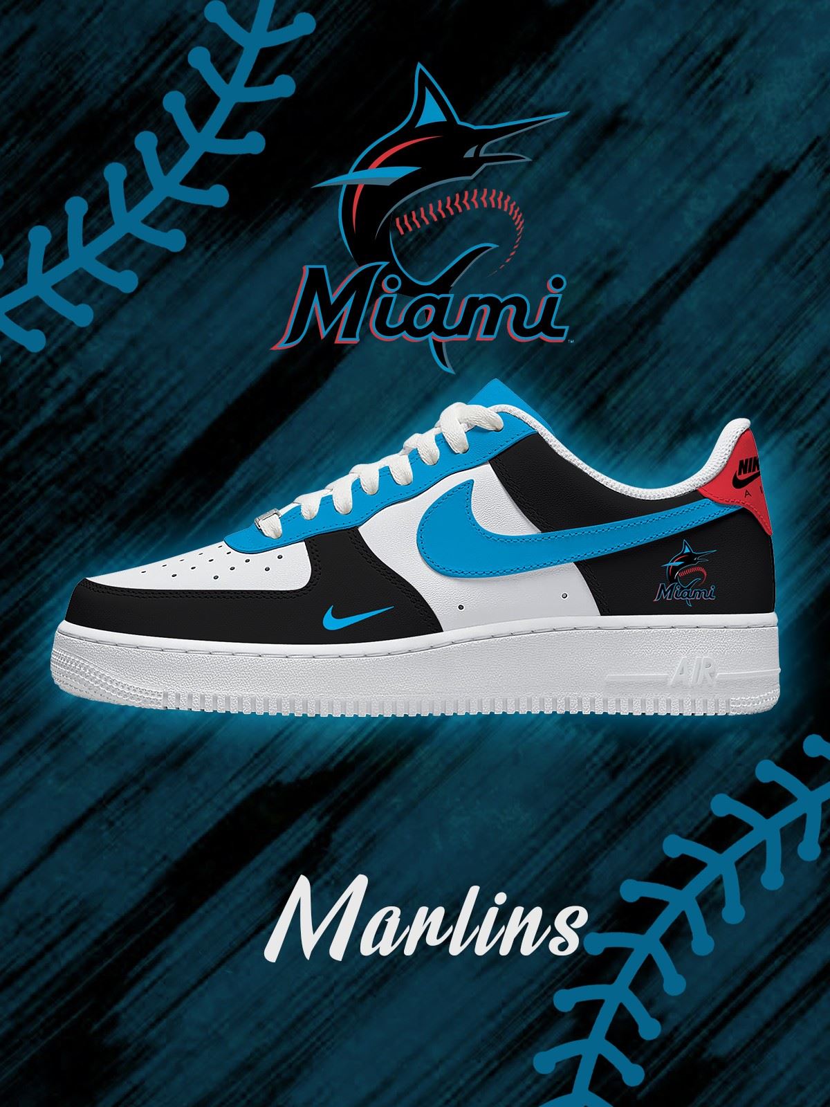 Miami Baseball Custom Low-top Sneakers For Fans