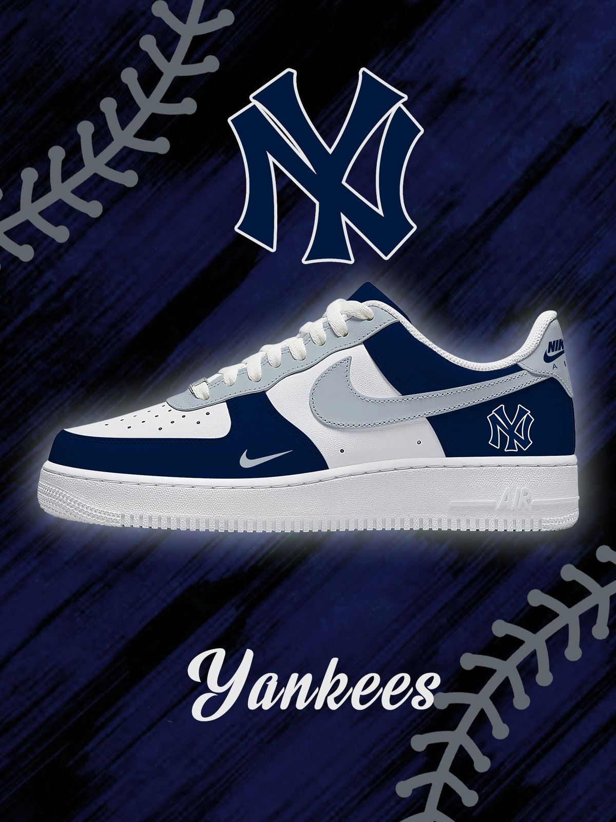 New York Baseball Custom Low-top Sneakers For Fans
