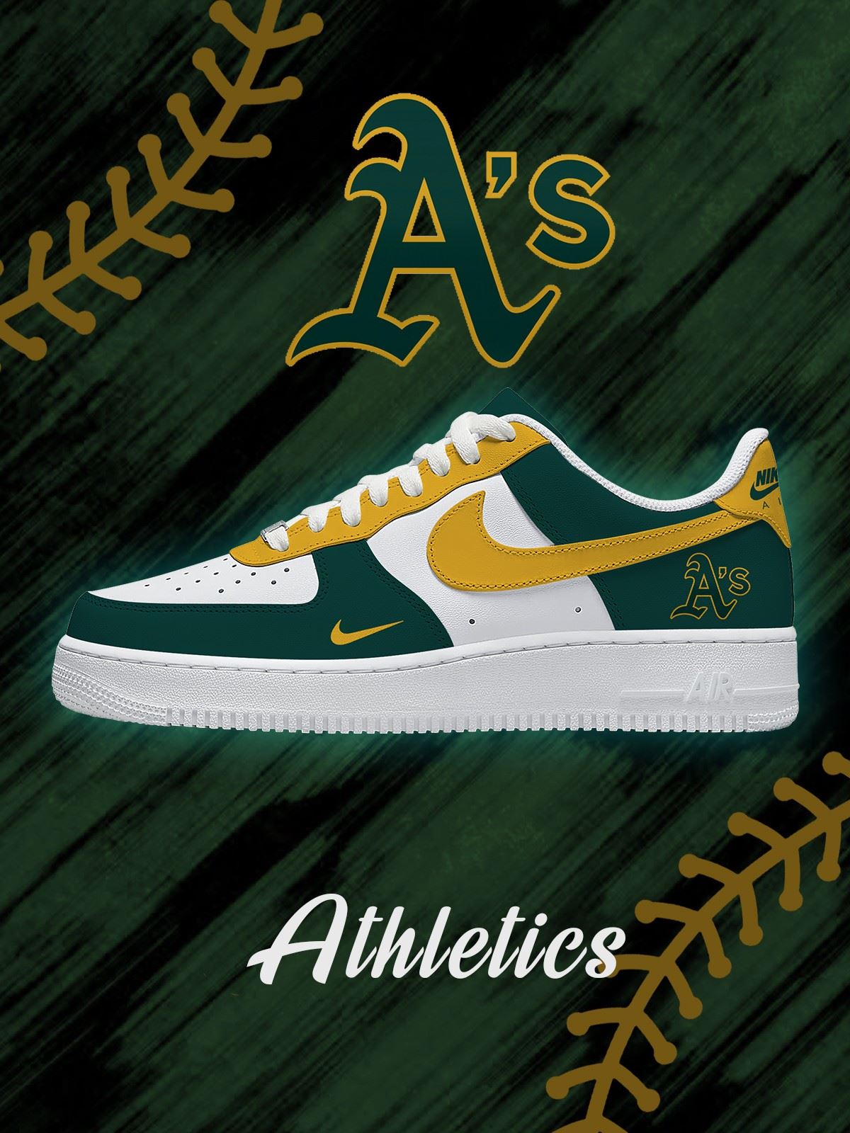 Oakland Baseball Custom Low-top Sneakers For Fans