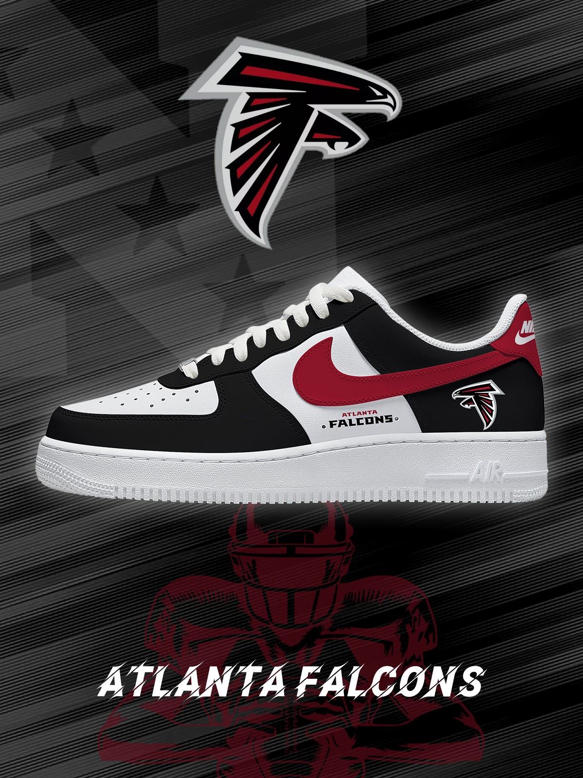 Atlanta Custom Low-top Sneakers For Football Fans