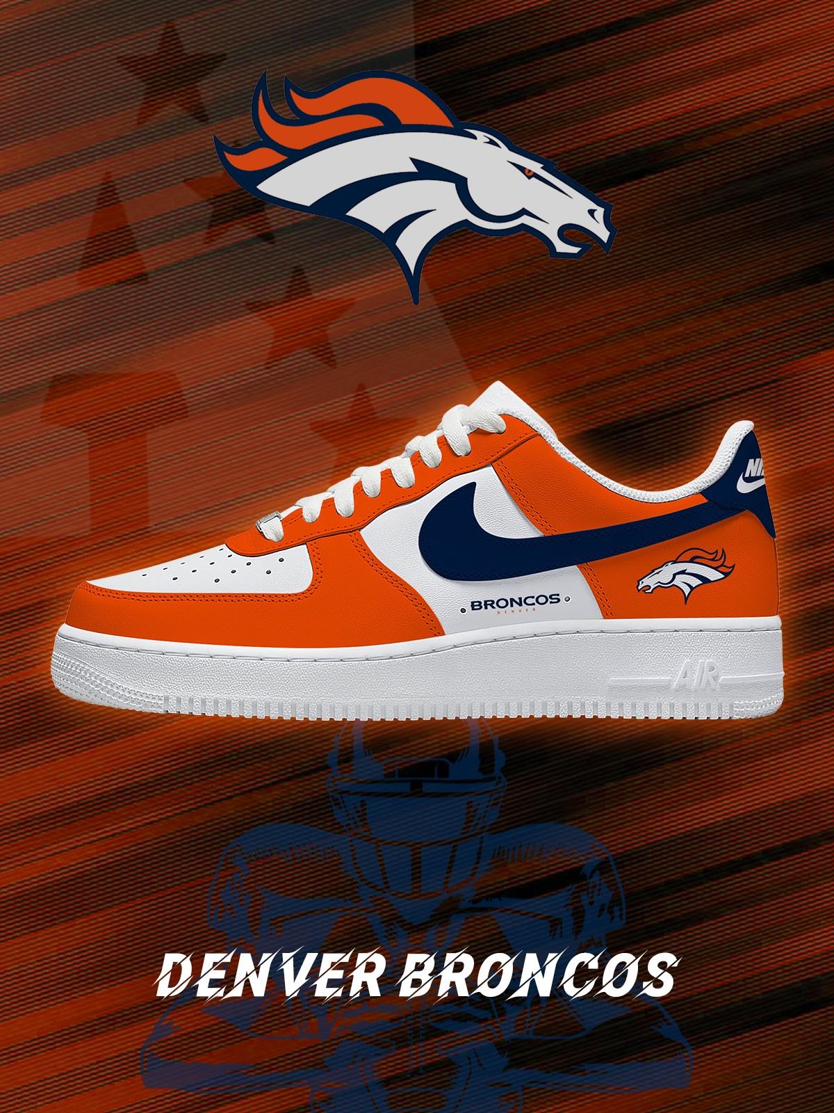 Denver Custom Low-top Sneakers For Football Fans