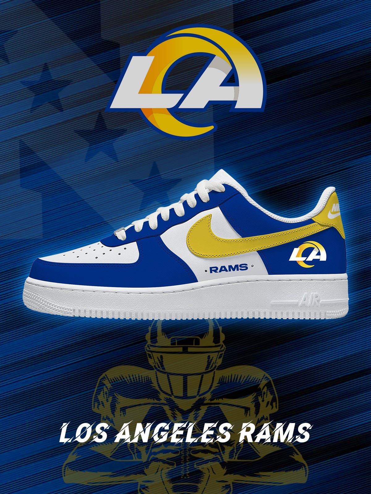 Los Angeles Custom Low-top Sneakers For Football Fans