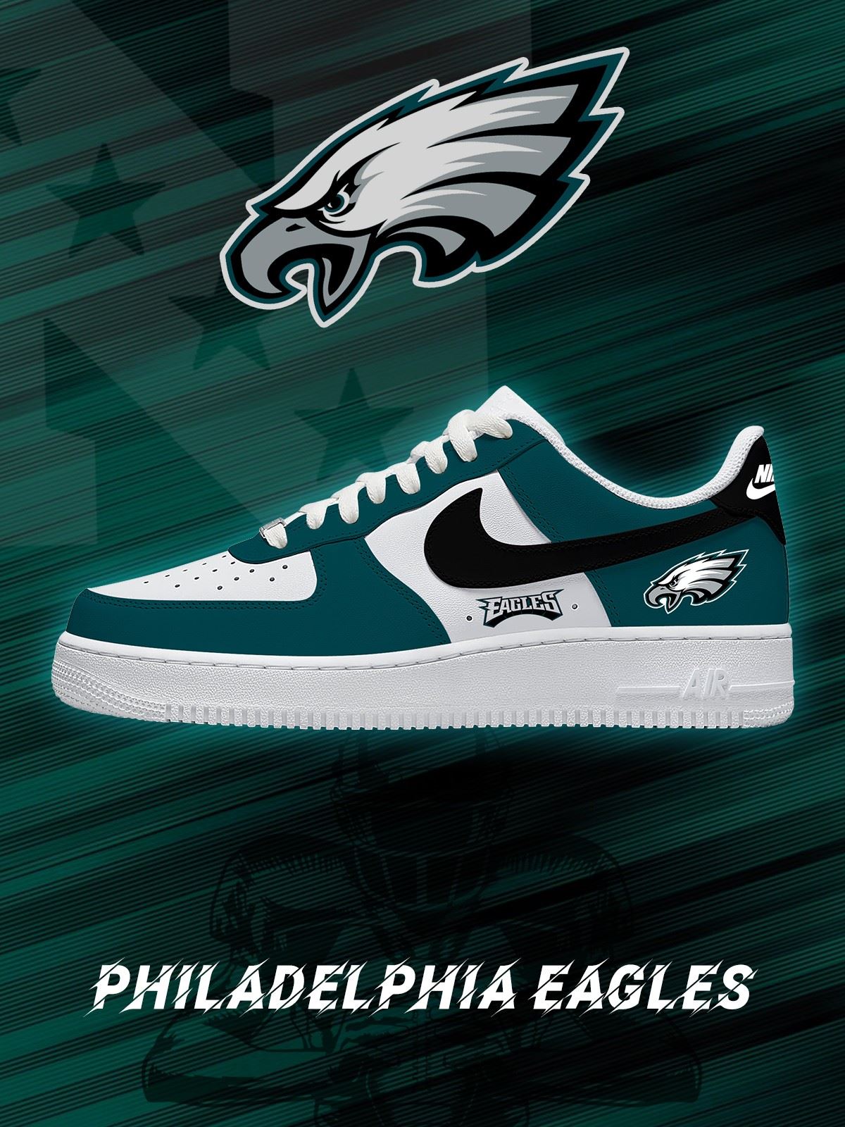 Philadelphia Custom Low-top Sneakers For Football Fans