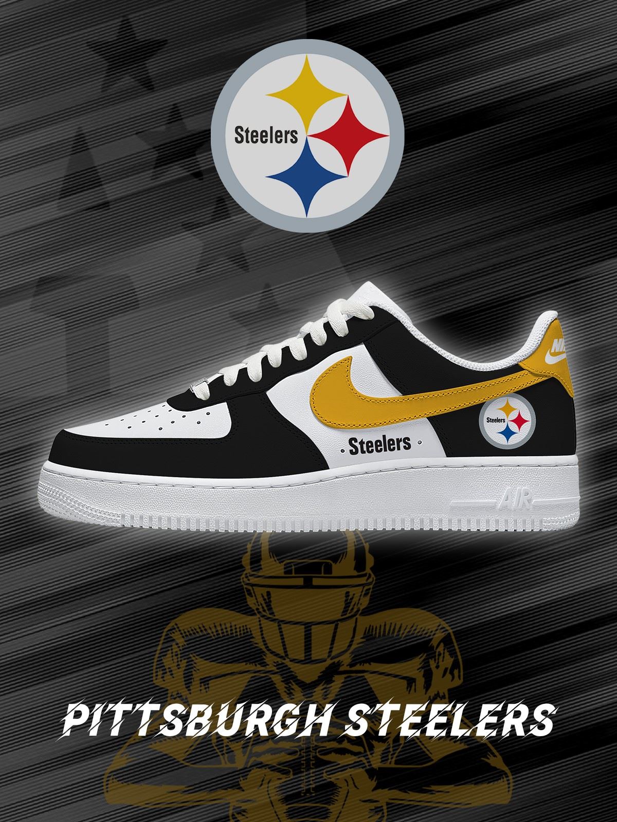 Pittsburgh Custom Low-top Sneakers For Football Fans