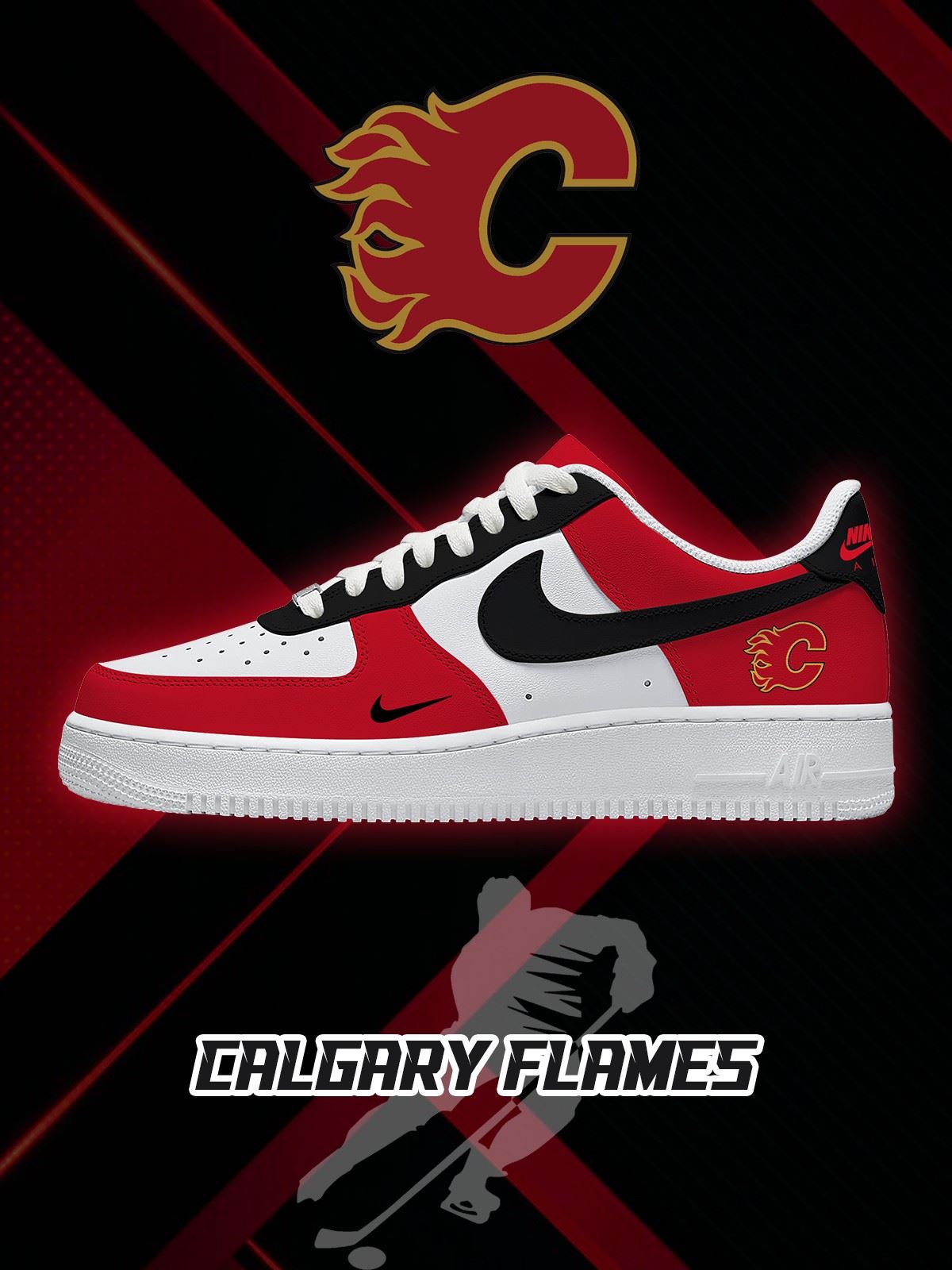Calgary Hockey V.1 Custom Low-top Sneakers For Fans