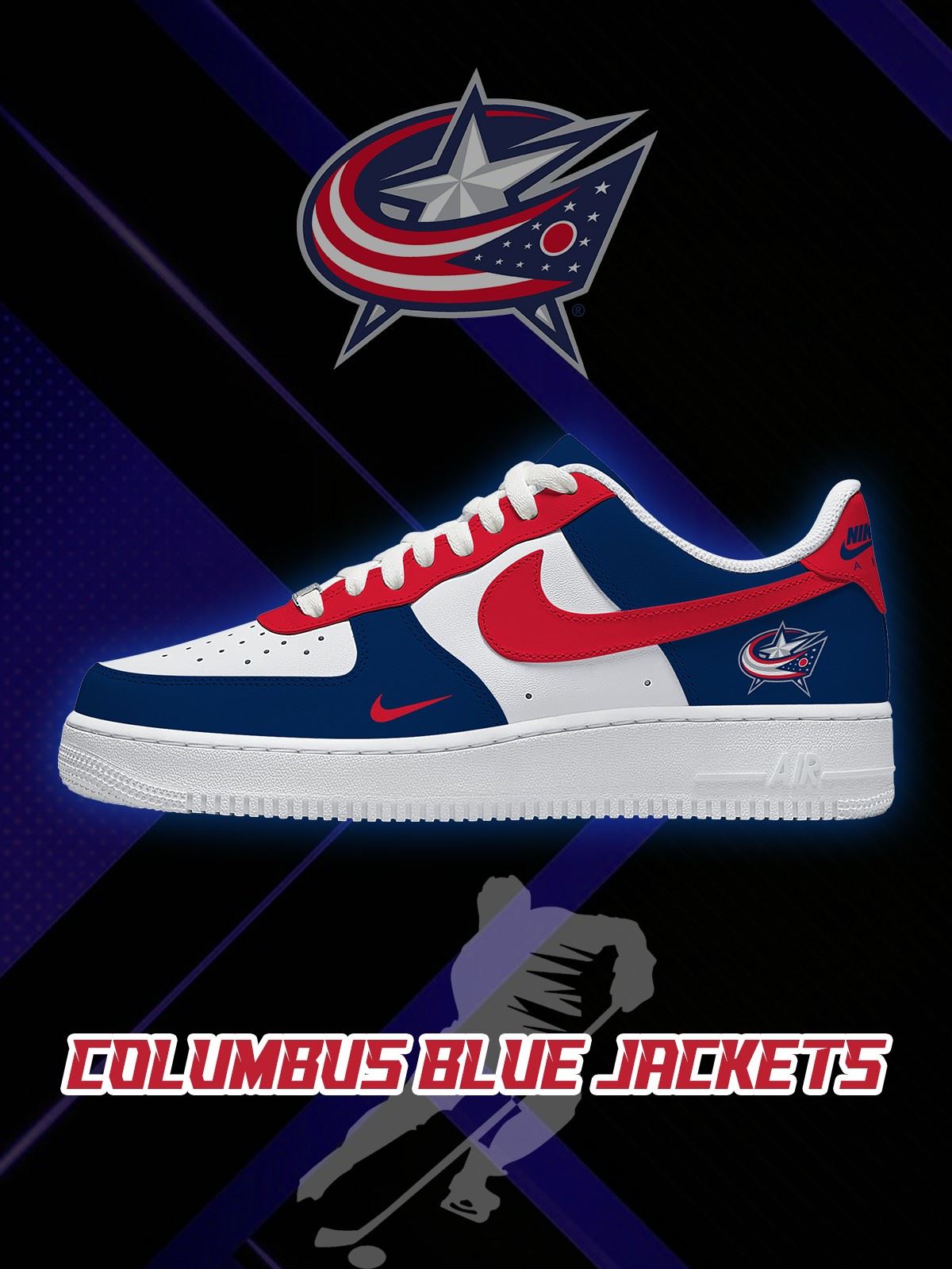 Columbus Hockey V.1 Custom Low-top Sneakers For Fans
