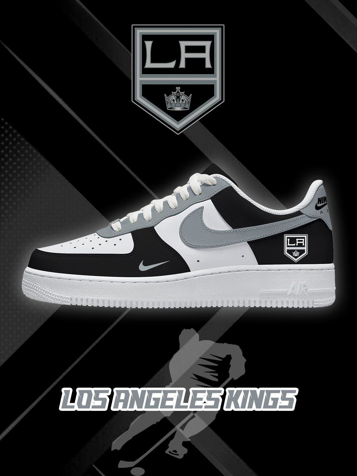 Los Angeles Hockey V.1 Custom Low-top Sneakers For Fans