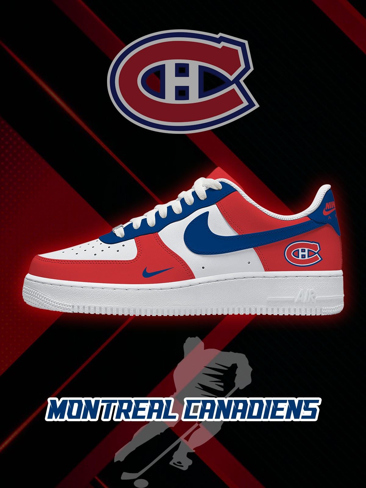Montreal Hockey V.1 Custom Low-top Sneakers For Fans