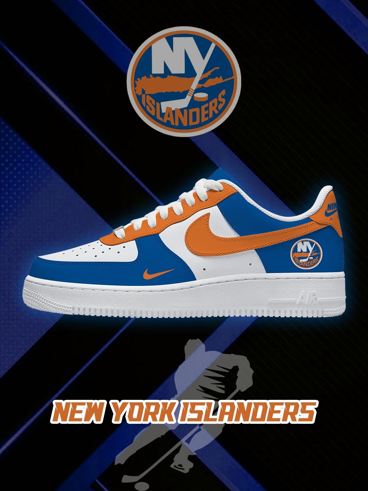New York Hockey V.1 Custom Low-top Sneakers For Fans