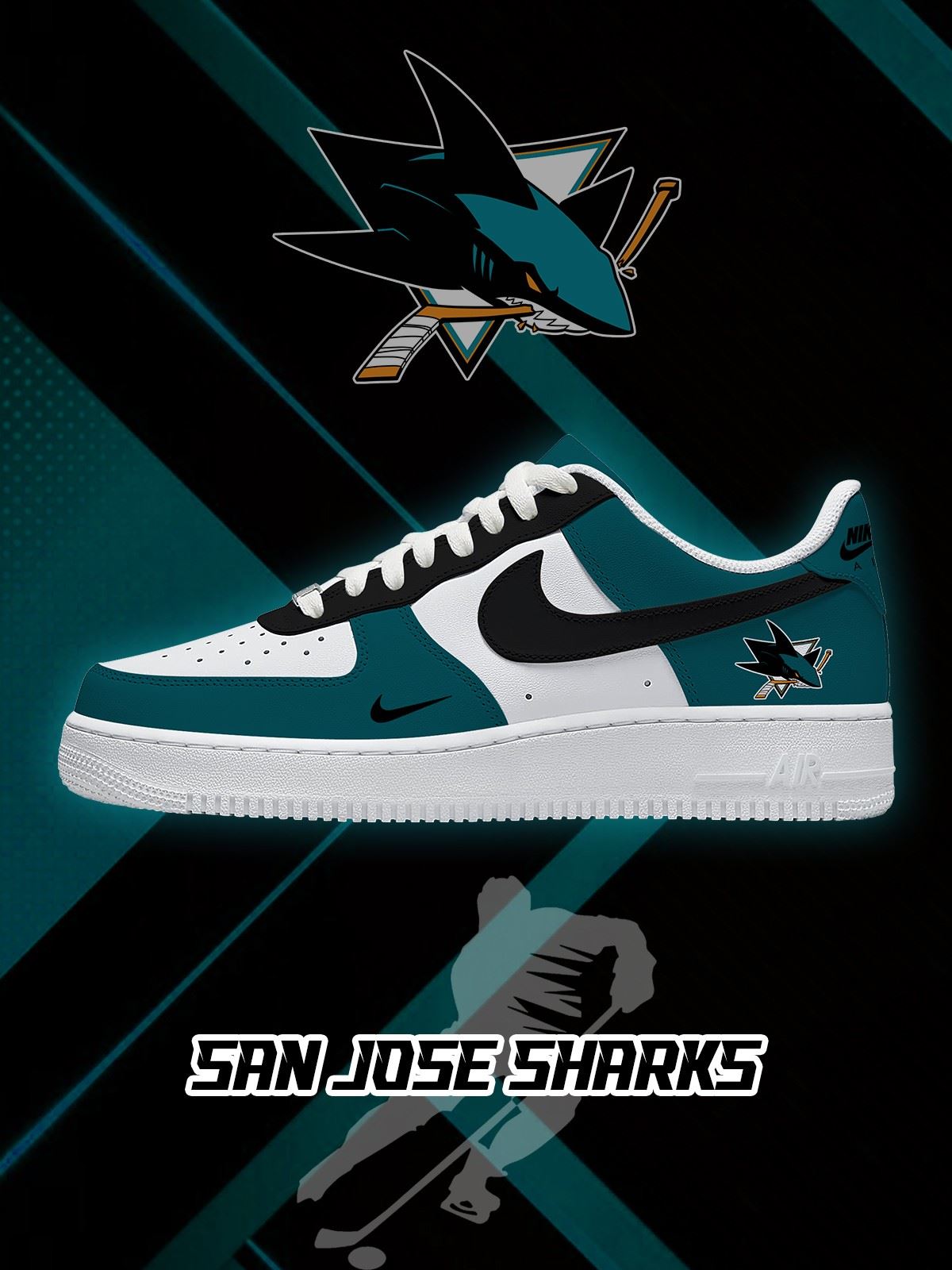 San Jose Hockey V.1 Custom Low-top Sneakers For Fans