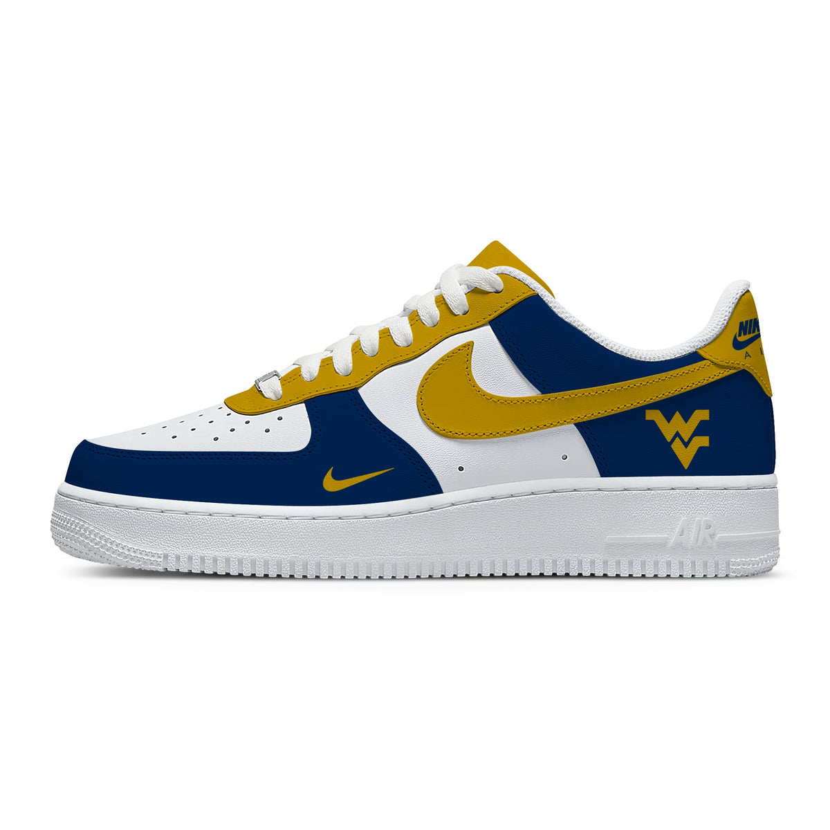 West Virginia College Custom Low-top Sneakers For Fans-Cuztomshoes