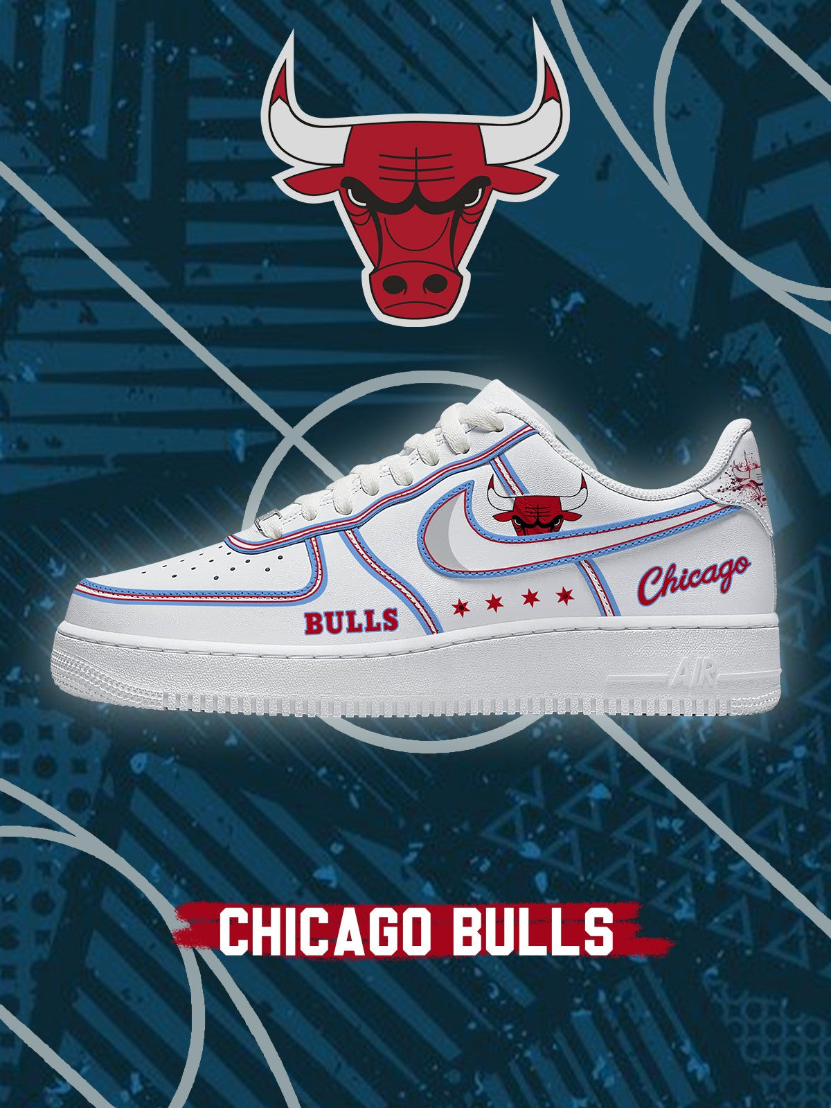 Chicago Basketball V.2 Custom Low-top Sneakers For Fans