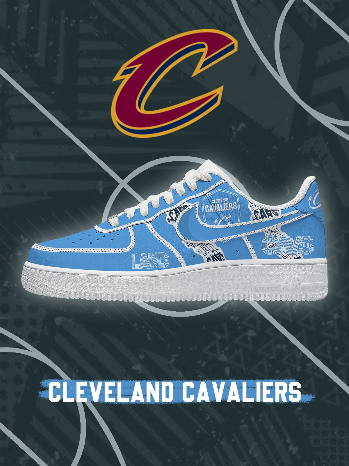 Cleveland Basketball V.2 Custom Low-top Sneakers For Fans