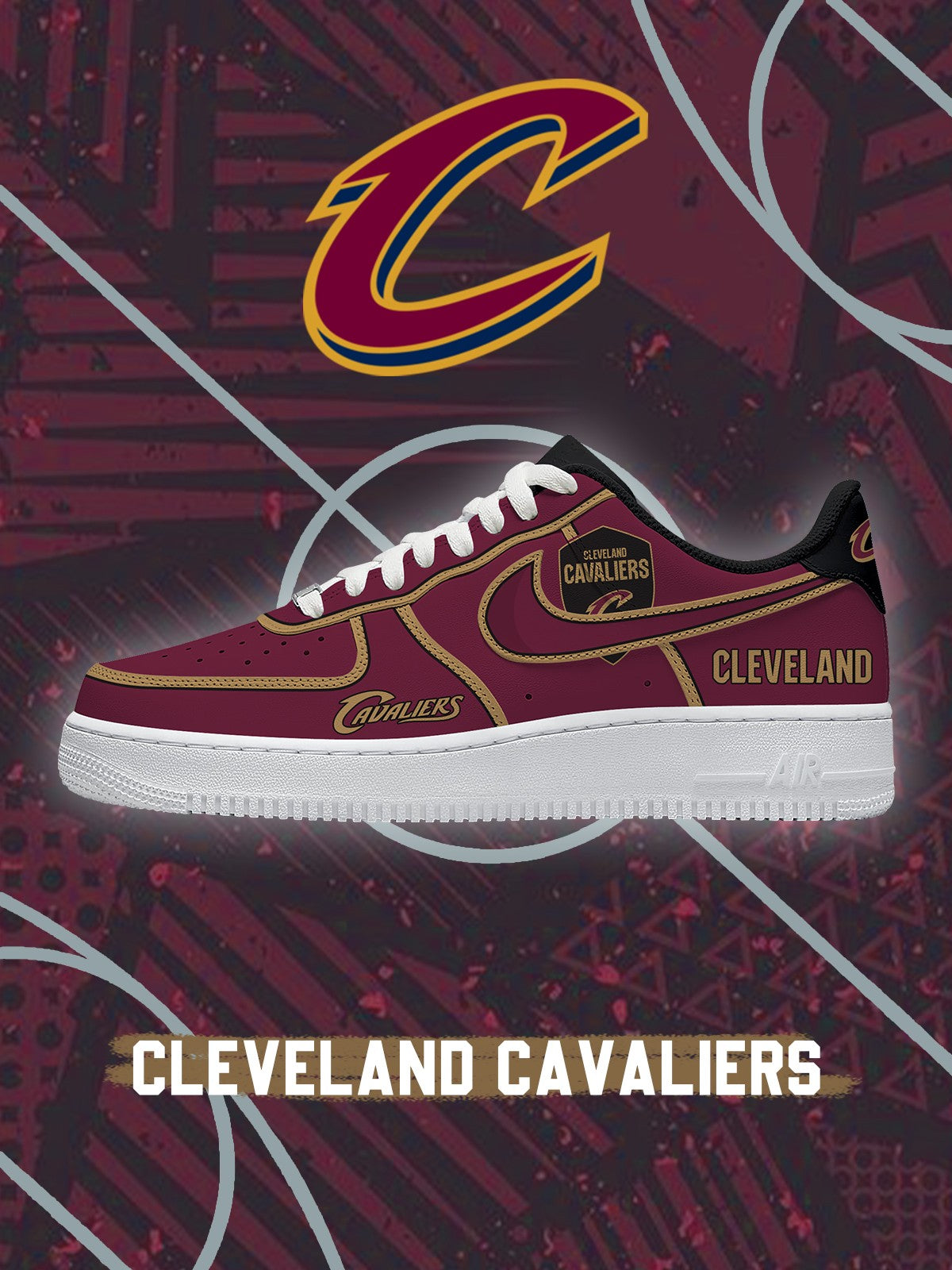 Cleveland Basketball V.4 Custom Low-top Sneakers For Fans