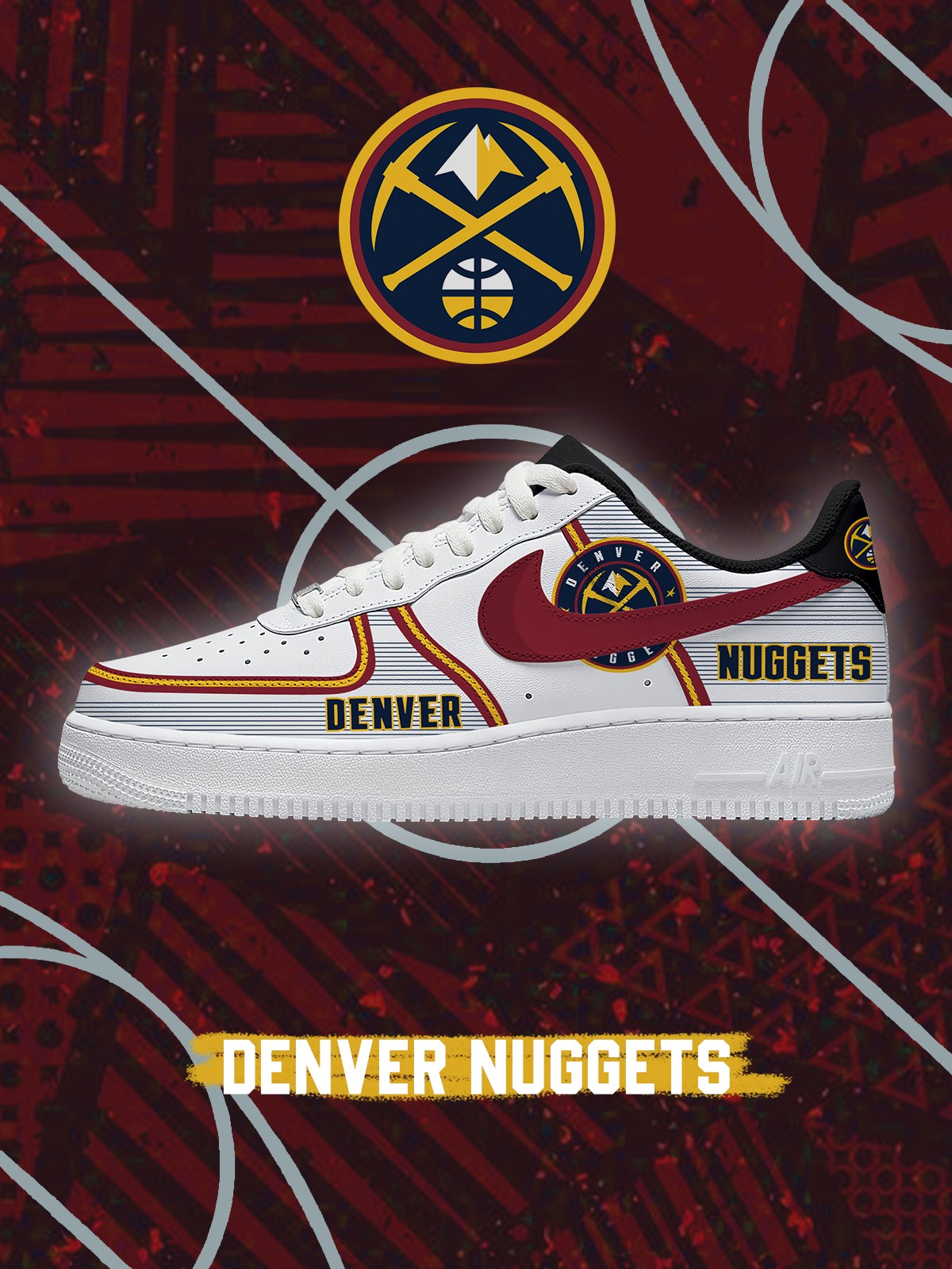 Denver Basketball V.3 Custom Low-top Sneakers For Fans