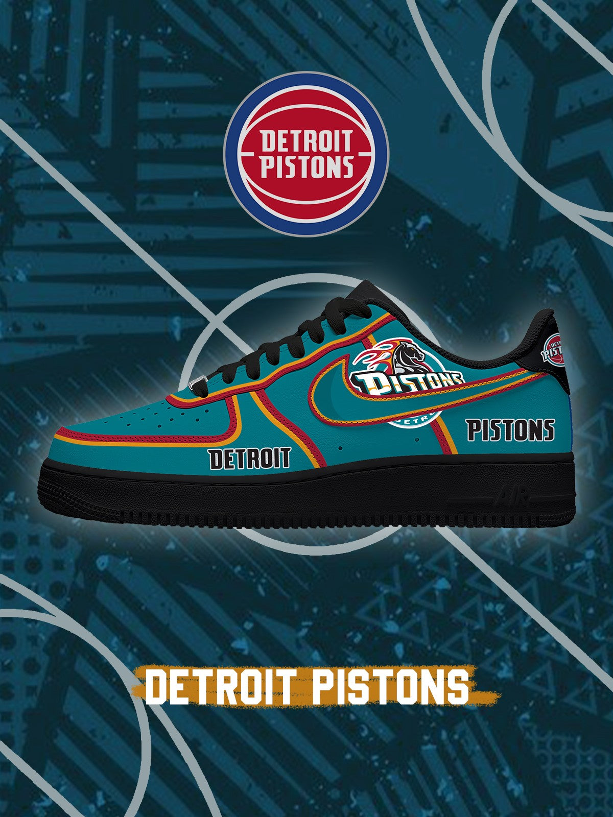 Detroit Basketball V.4 Custom Low-top Sneakers For Fans