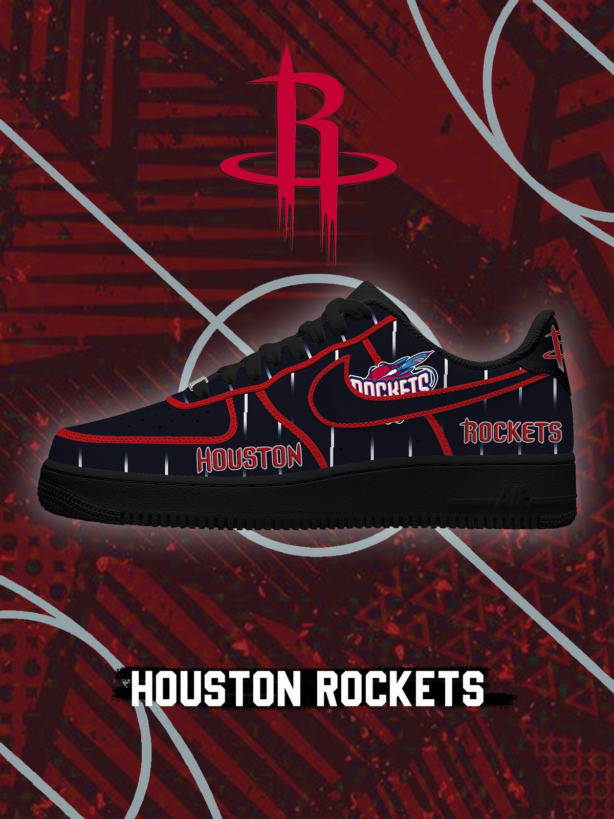 Houston Basketball V.4 Custom Low-top Sneakers For Fans