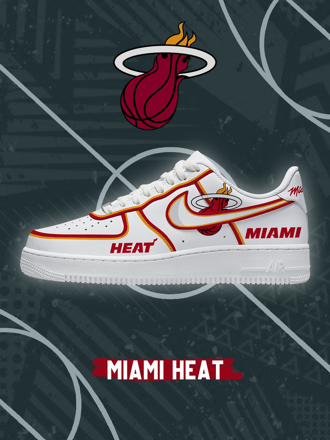 Miami Basketball V.3 Custom Low-top Sneakers For Fans-Cuztomshoes