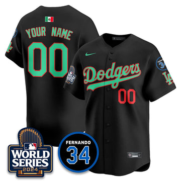 Los Angeles Dodgers Mexico World Series Custom Jersey - Stitched