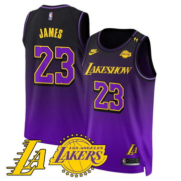 Los Angeles Lakers City Edition Jersey - Stitched - The California Destiny-Cuztomshoes