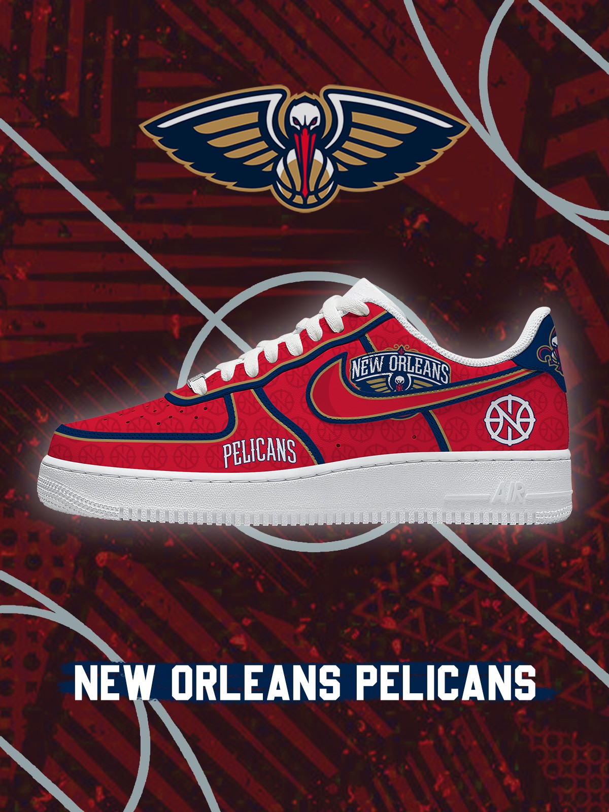 New Orleans Basketball V.4 Custom Low-top Sneakers For Fans