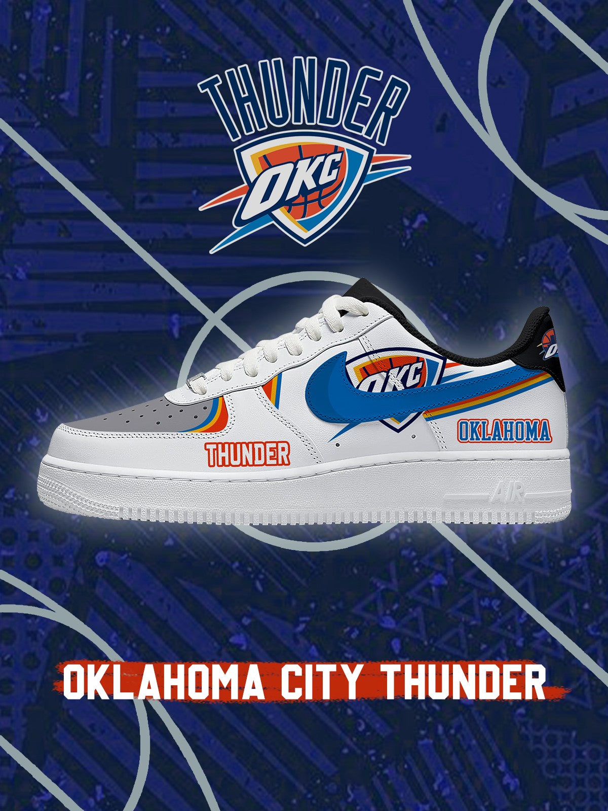 Oklahoma City Basketball V.2 Custom Low-top Sneakers For Fans