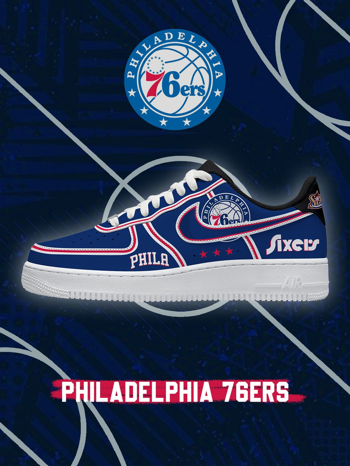 Philadelphia Basketball V.3 Custom Low-top Sneakers For Fans