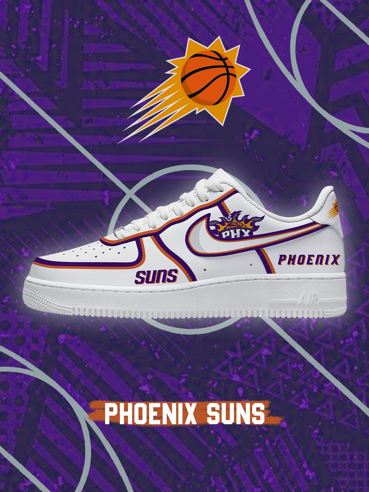 Phoenix Basketball V.3 Custom Low-top Sneakers For Fans