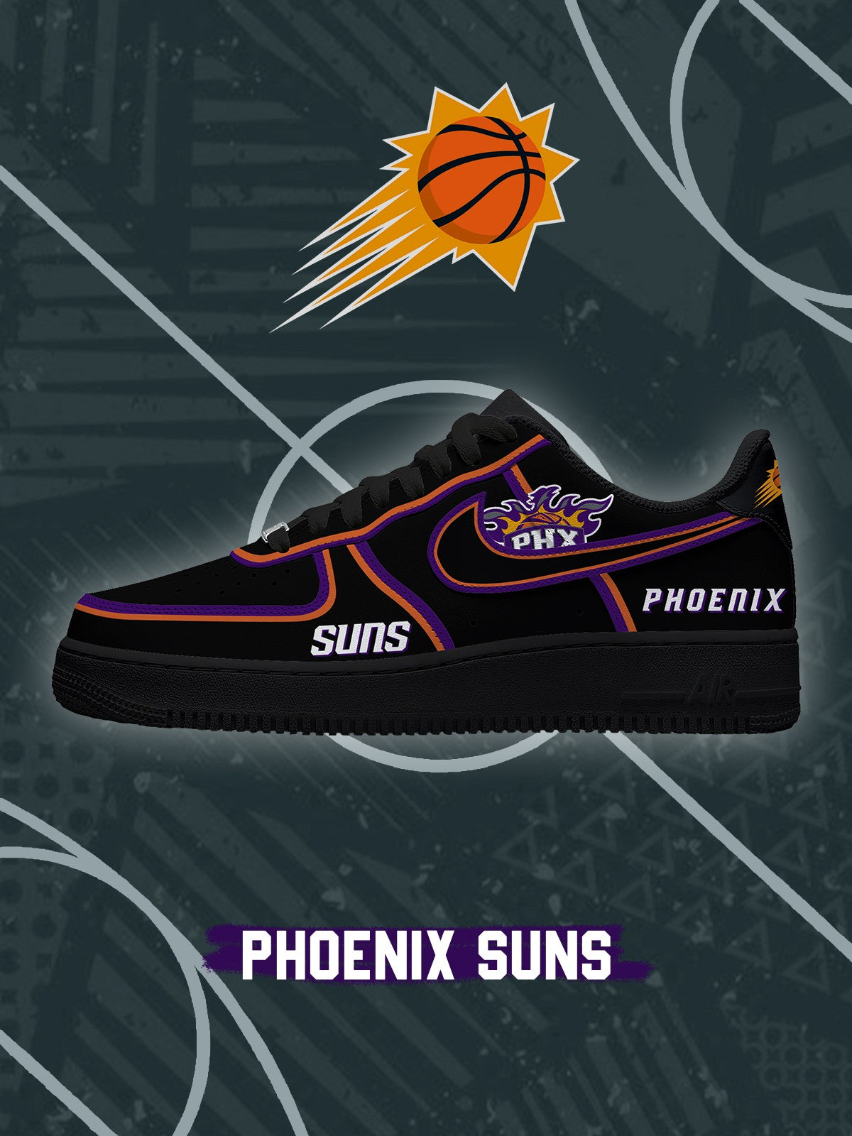 Phoenix Basketball V.4 Custom Low-top Sneakers For Fans