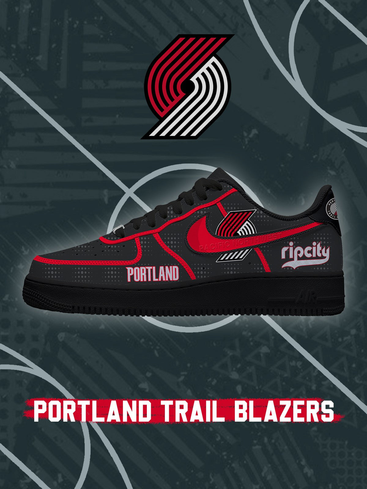 Portland Trail Basketball V.2 Custom Low-top Sneakers For Fans