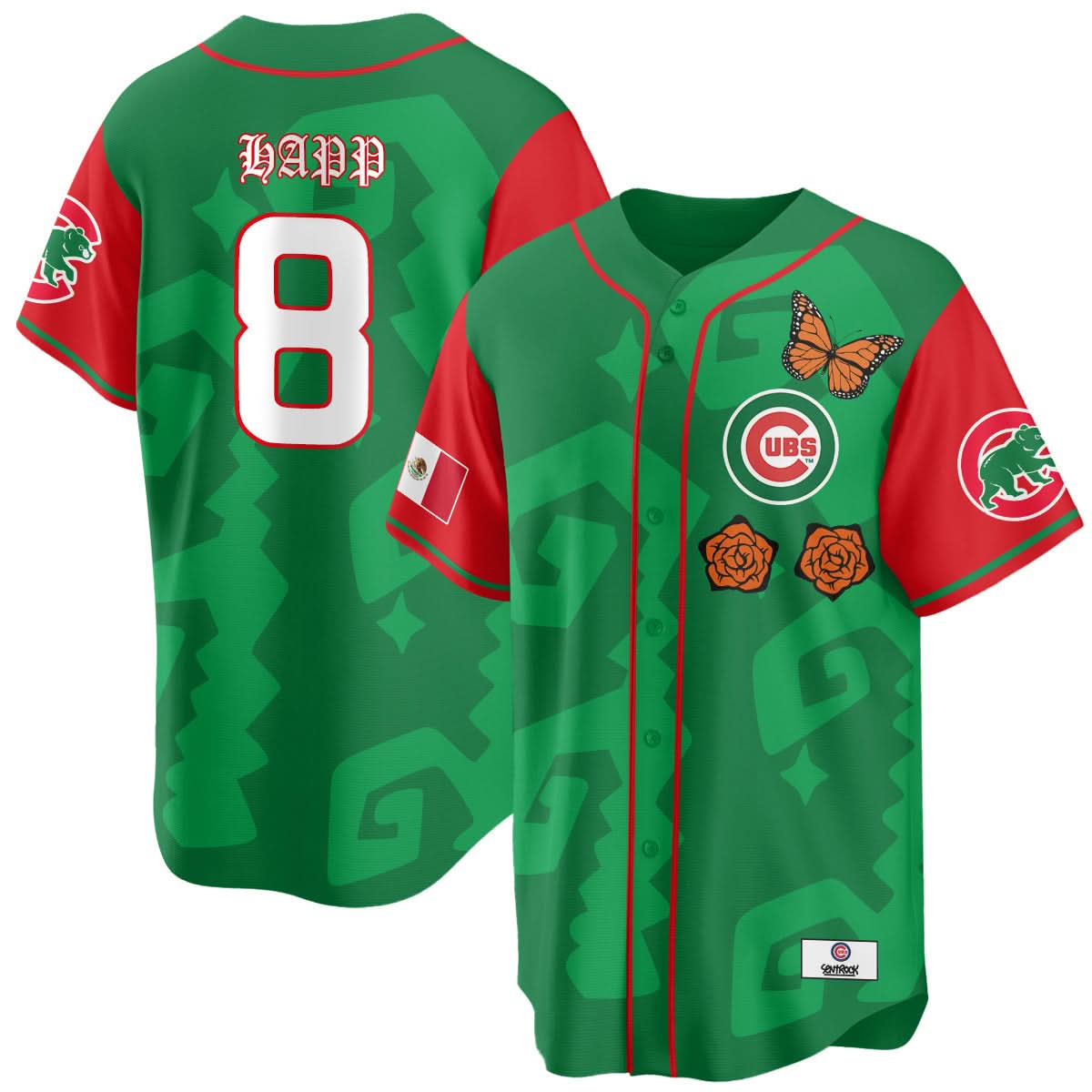 Chicago Cubs "Xicago" Mexican Heritage Jersey - Stitched-Cuztomshoes