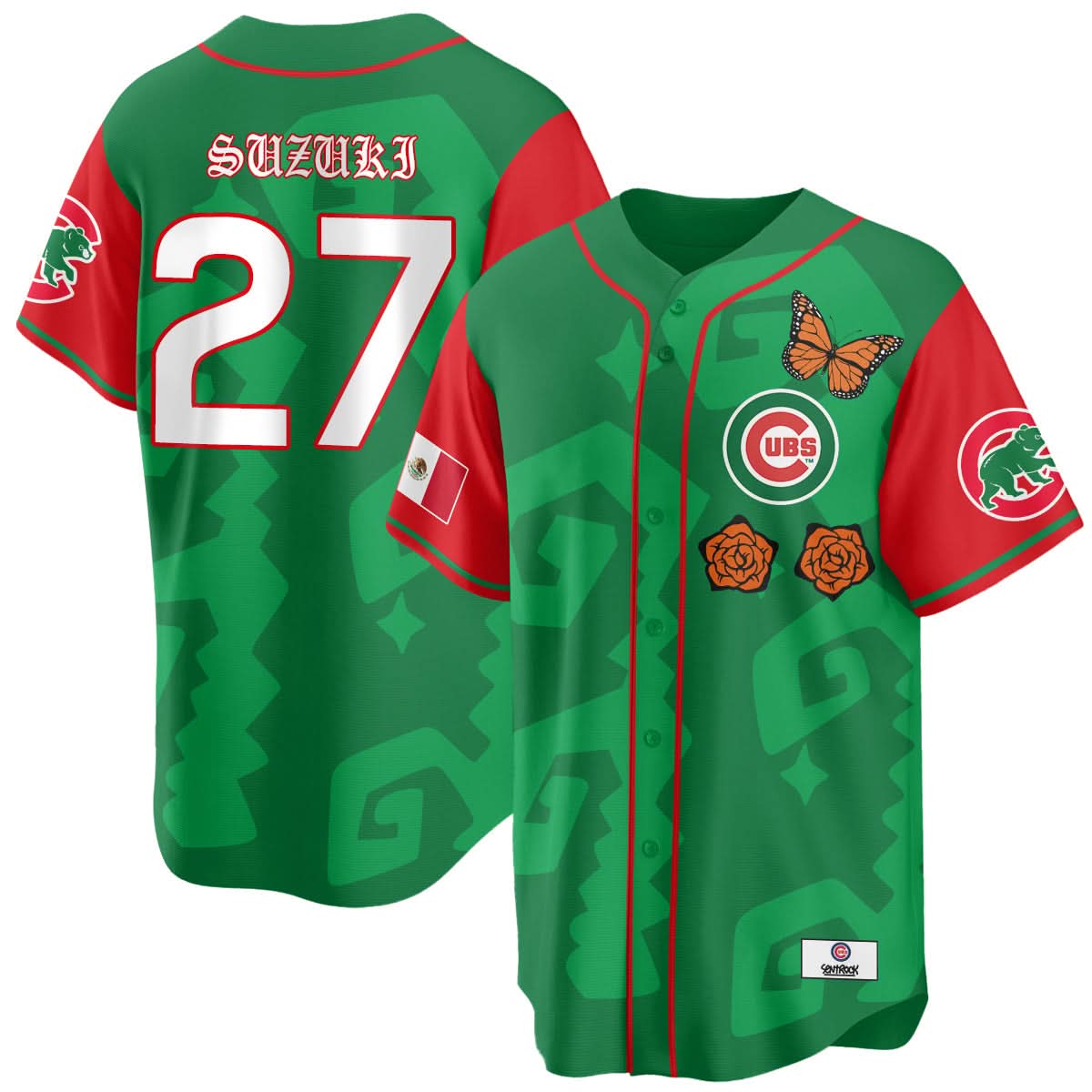 Chicago Cubs "Xicago" Mexican Heritage Jersey - Stitched-Cuztomshoes