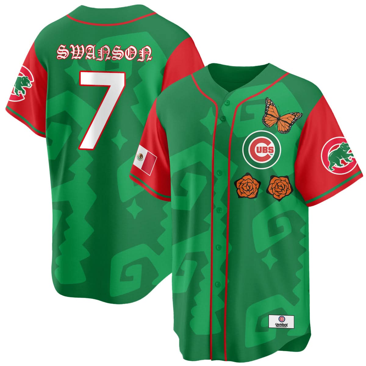 Chicago Cubs "Xicago" Mexican Heritage Jersey - Stitched-Cuztomshoes