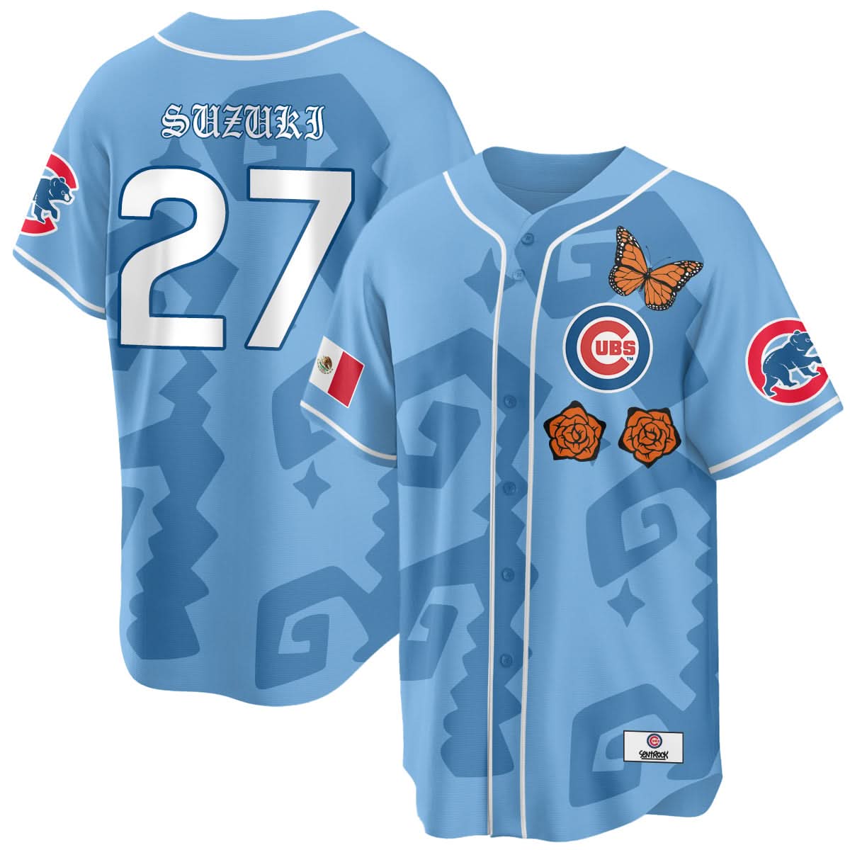 Chicago Cubs "Xicago" Mexican Heritage Jersey - Stitched-Cuztomshoes